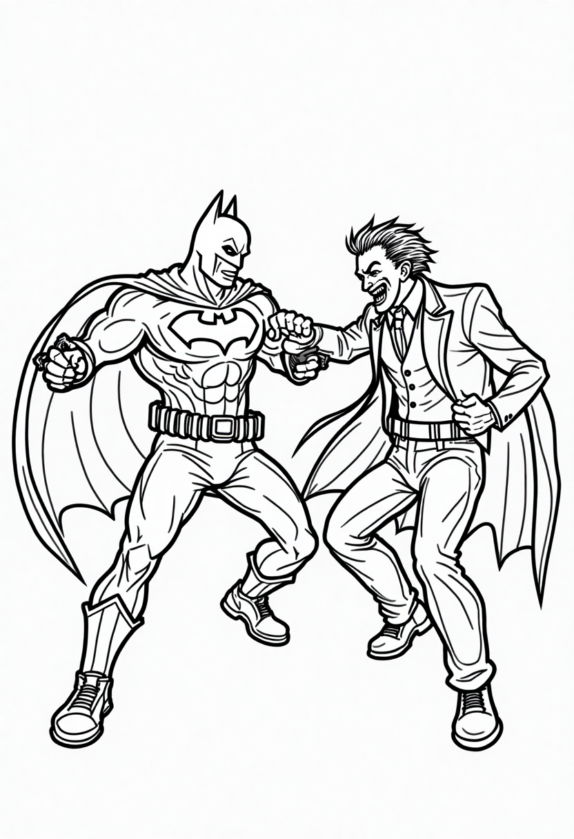 Batman Vs Joker Kleurplaten Lachende Joker Kleurplaat | Gratis